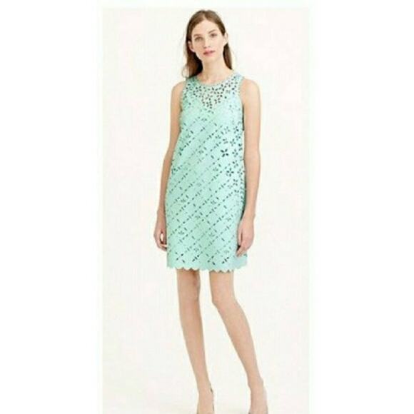 J CREW Laser Cut eyelet shift dress #B8789 - Picture 1 of 7